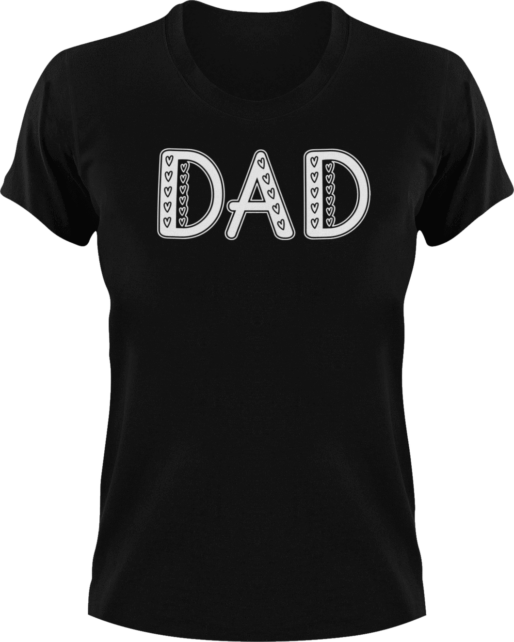 Dad with hearts in T-Shirtdad, Fathers day, hearts, Ladies, Mens, Unisex
