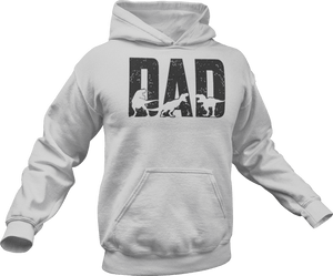 Dinosaur dad printed on a grey melange T-Shirt