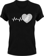 Load image into Gallery viewer, Dog heartbeat with heart T-Shirtanimals, dog, dogs, heart, heartbeat, hearts, Ladies, love, Mens, Unisex
