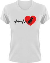 Load image into Gallery viewer, Dog heartbeat with heart T-Shirtanimals, dog, dogs, heart, heartbeat, hearts, Ladies, love, Mens, Unisex
