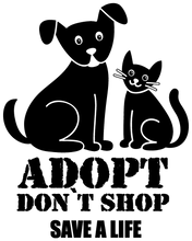 Load image into Gallery viewer, Dog And Cat don&#39;t shop save a life T-ShirtAdopt, animals, cat, dog, Ladies, Mens, Unisex
