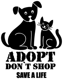 Dog And Cat don't shop save a life T-ShirtAdopt, animals, cat, dog, Ladies, Mens, Unisex