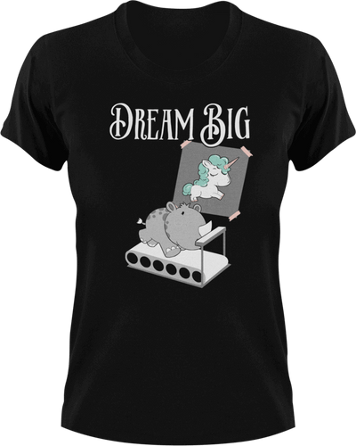 Dream big rhino T-Shirtanimals, deadlifts, donuts, fitness, gym, gymnast, Ladies, Mens, rhino, Unisex, weights, workout