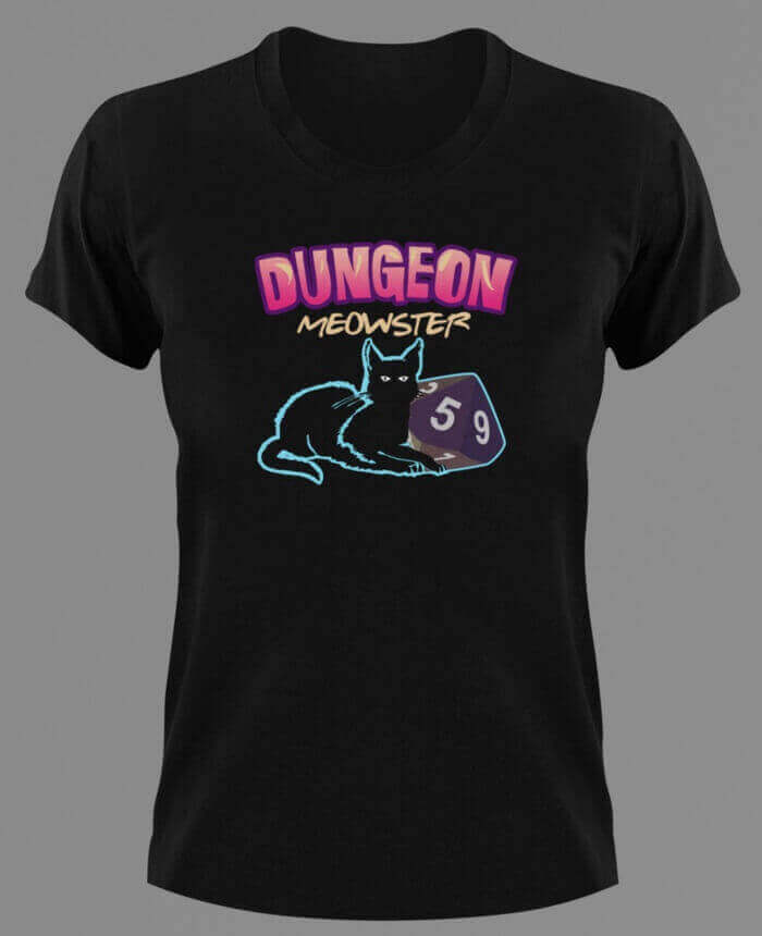 Dungeon Meowster T-Shirtanimals, cat, Ladies, Mens, pets, Unisex
