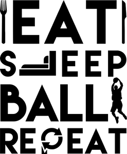 Eat Sleep ball repeat Hoodie
