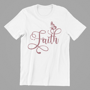 Faith Butterfly T-shirtButterfly, christian, family, Ladies, Mens, motivation, Unisex
