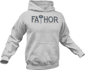 Fathor printed on a grey melange T-Shirt