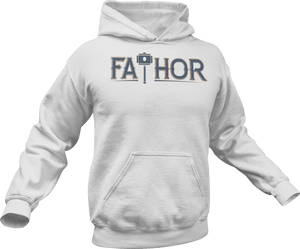 Fathor printed on a white T-Shirt