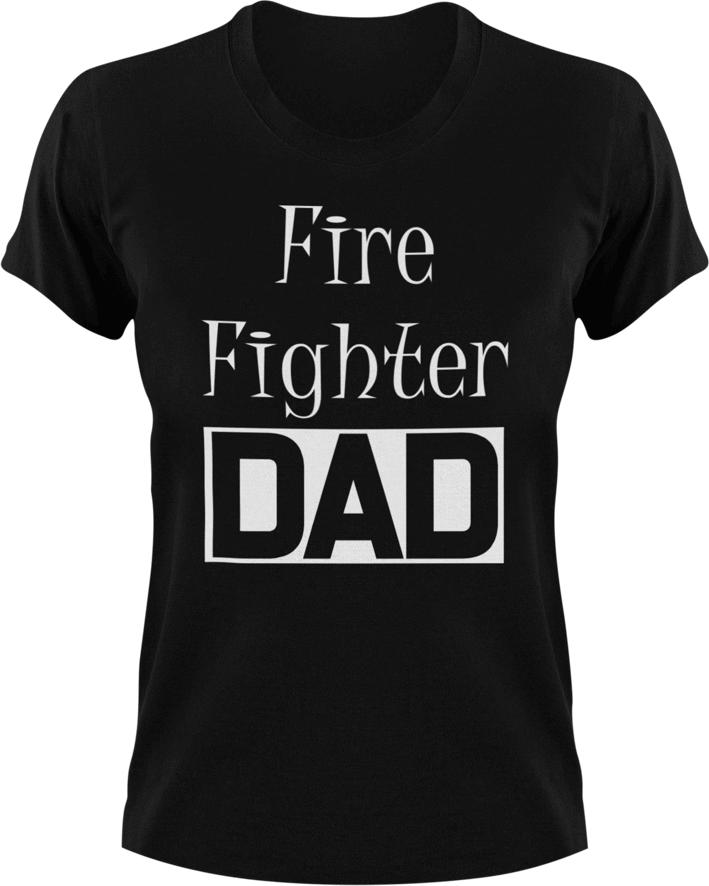 Firefighter DAD T-Shirtanimals, cool dad, dad, fire, Firefighter, firefighter mom, fireman, firetruck, Mens, Unisex