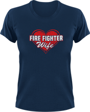 Load image into Gallery viewer, Firefighter Wife T-Shirtcampfire, fire, fire fighter wife, Firefighter, firefighter mom, fireman, firetruck, Ladies, Mens, Unisex
