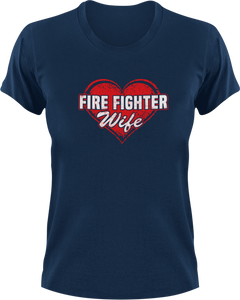 Firefighter Wife T-Shirtcampfire, fire, fire fighter wife, Firefighter, firefighter mom, fireman, firetruck, Ladies, Mens, Unisex