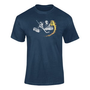 Fire Goalie T-ShirtLadies, Mens, Unisex, Wolves Ice Hockey
