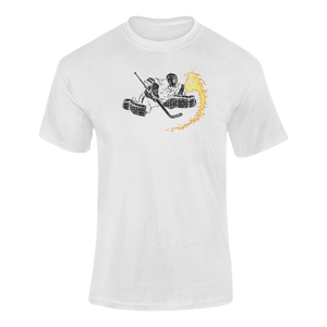 Fire Goalie T-ShirtLadies, Mens, Unisex, Wolves Ice Hockey