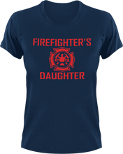 Load image into Gallery viewer, Firefighter daughter T-Shirtdaughter, Firefighter, fireman, girl, girlfriend, Ladies, Mens, Unisex, wife
