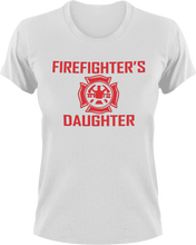 Load image into Gallery viewer, Firefighter daughter T-Shirtdaughter, Firefighter, fireman, girl, girlfriend, Ladies, Mens, Unisex, wife
