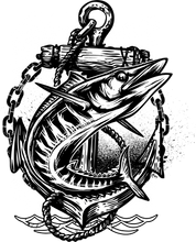 Load image into Gallery viewer, Fisherman Anchor T-Shirtanchor, fish, fisherman, fishing, Ladies, Mens, Unisex
