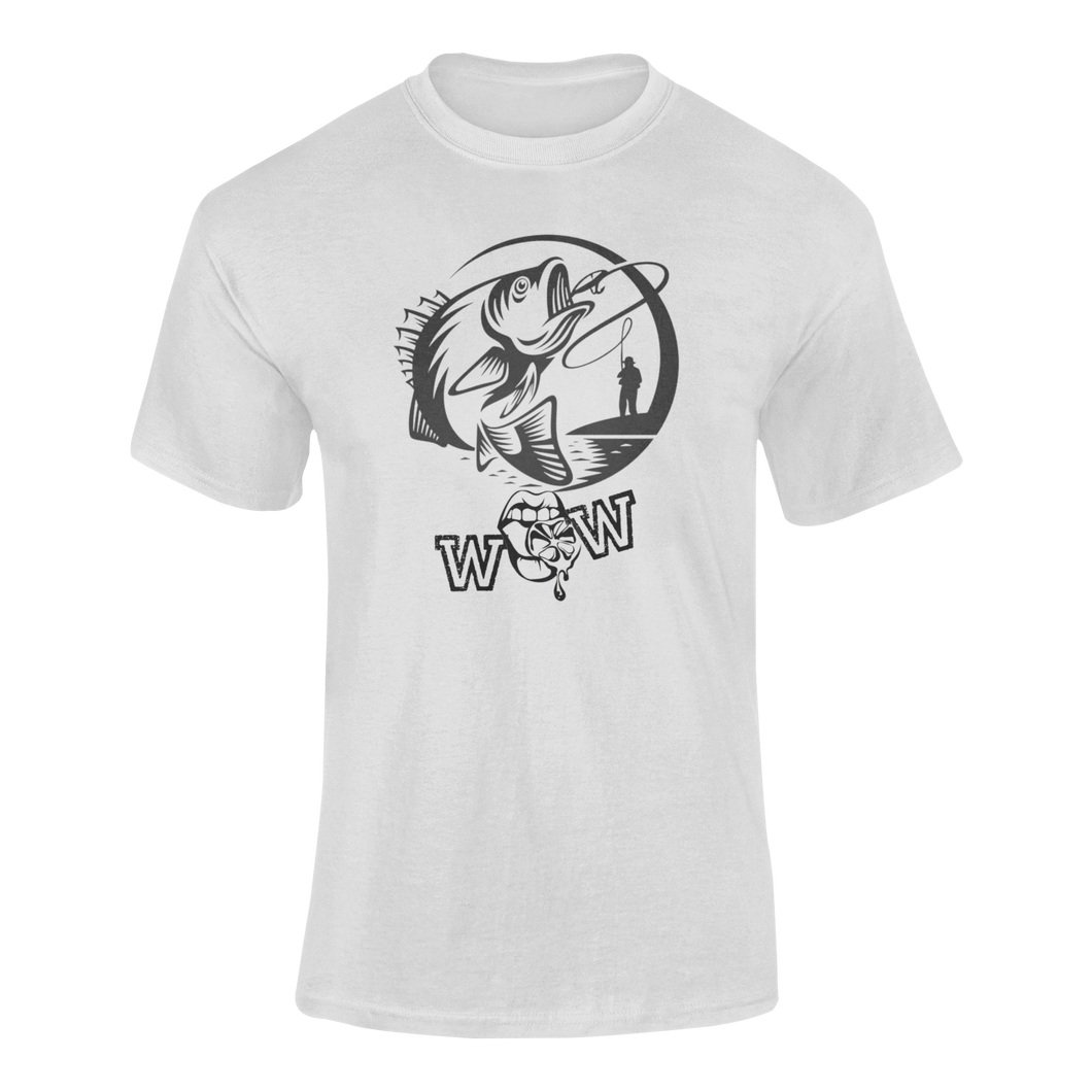 Fishing Wow T-Shirtdyzynu, Ladies, Mens, Unisex