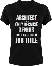 Load image into Gallery viewer, Genius Architect T-Shirtarchitect, Genius, Ladies, Mens, Unisex
