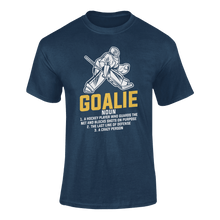 Load image into Gallery viewer, Goalie Description T-ShirtLadies, Mens, Unisex, Wolves Ice Hockey
