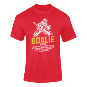Goalie Description T-ShirtLadies, Mens, Unisex, Wolves Ice Hockey