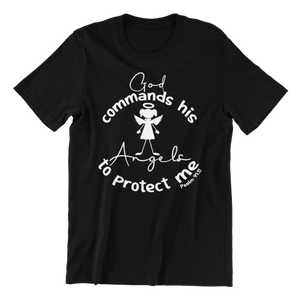 God Commands His Angels to Protect Me Psalm 91 T-shirtchristian, Ladies, Mens, Unisex