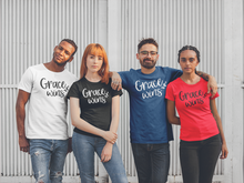 Load image into Gallery viewer, Grace Wins T-shirtchristian, family, Ladies, Mens, motivation, Unisex
