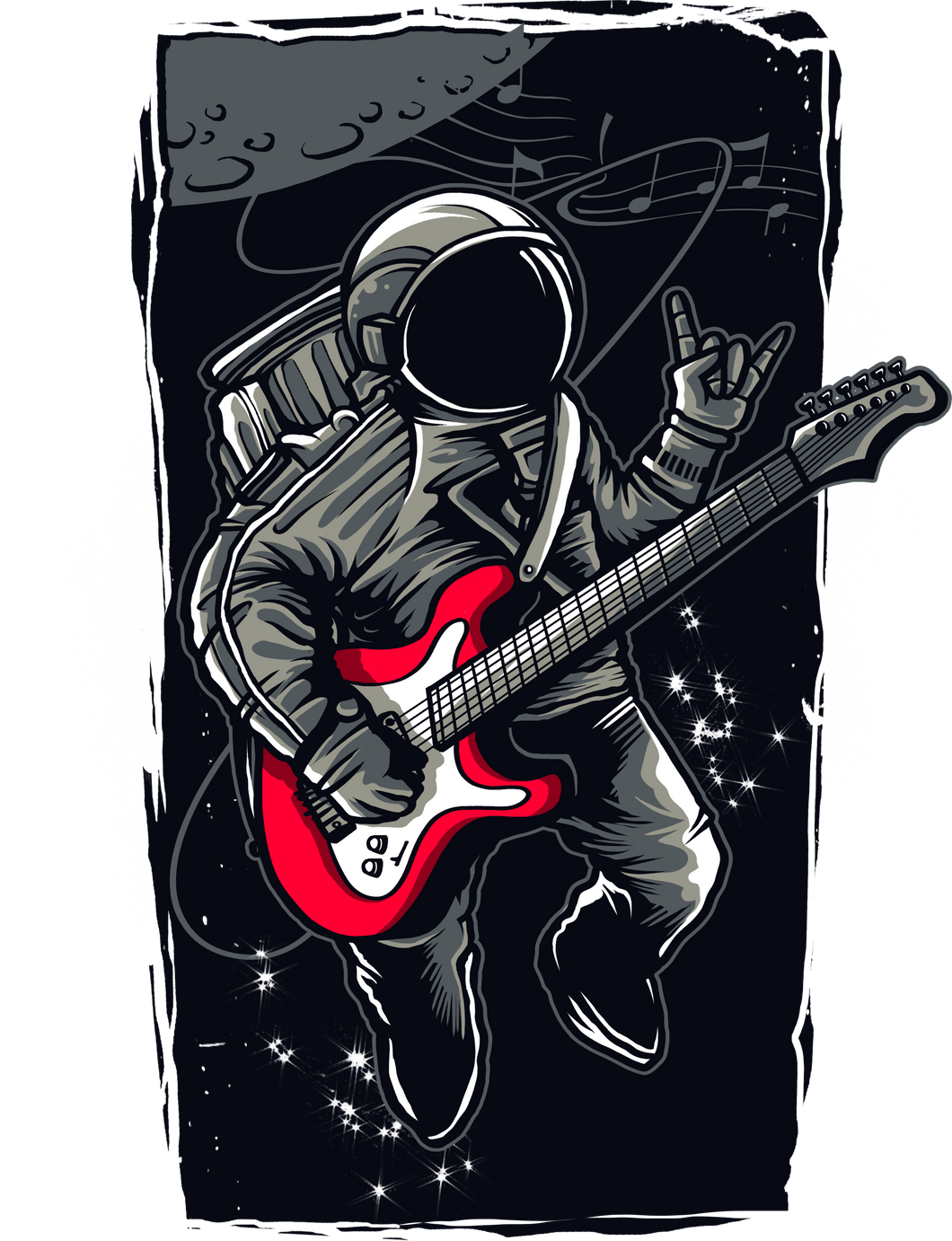 Guitar Astronaut T-Shirtastronaut, guitar, Ladies, Mens, music, musician, space, Unisex