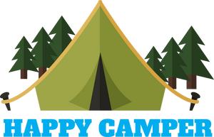 Happy camper T-Shirt 2Adventure, campfire, camping, happiness, happy, Ladies, Mens, Unisex