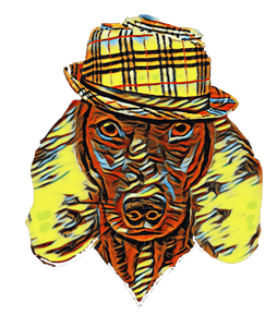 Dachshund with a hat T-Shirtanimals, dog, Ladies, Mens, pets, Unisex