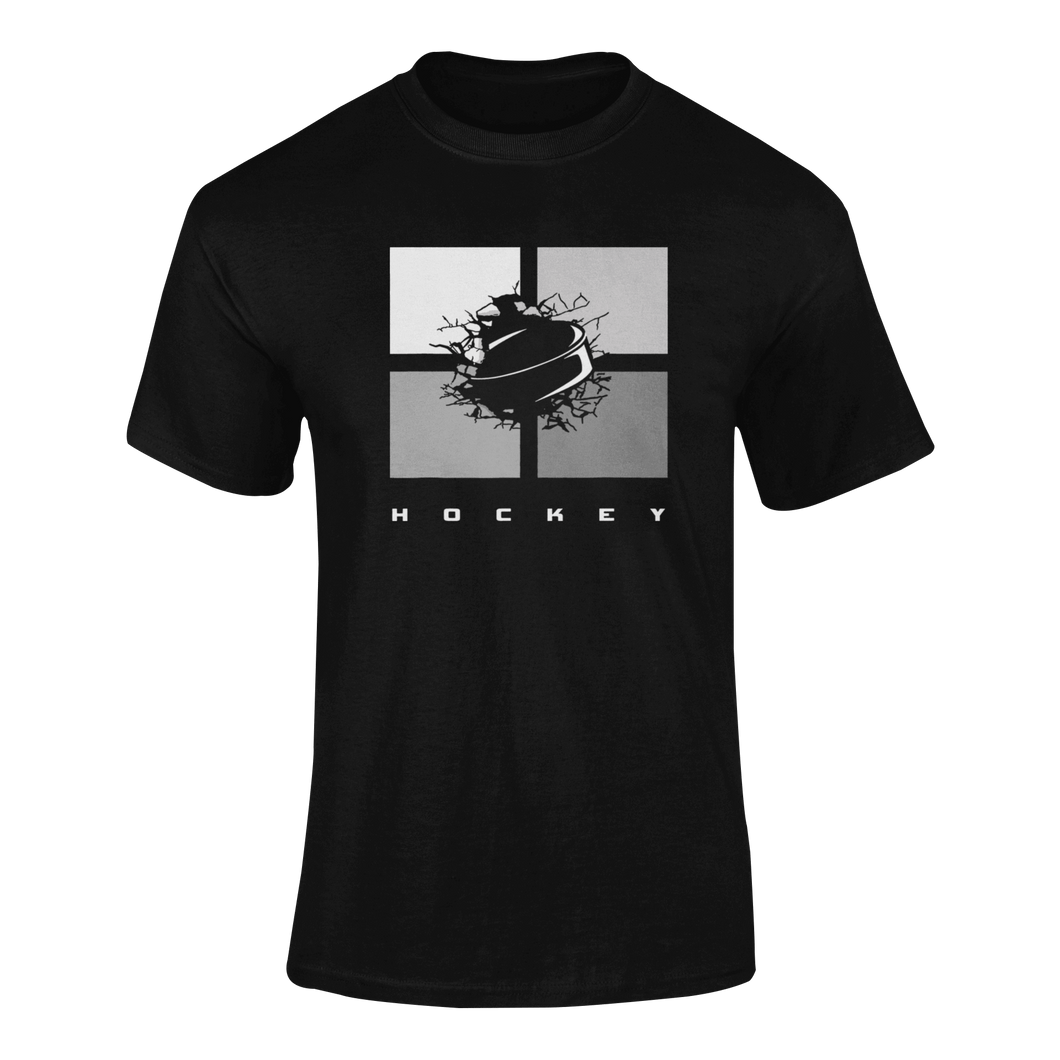 Hockey Blocks T-ShirtLadies, Mens, Unisex, Wolves Ice Hockey