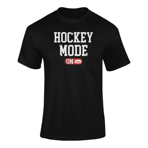 Hockey Mode On T-Shirt 2Ladies, Mens, Unisex, Wolves Ice Hockey