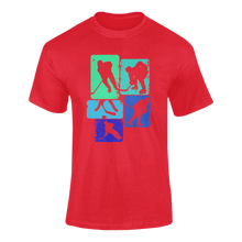 Load image into Gallery viewer, Hockey Player Blocks T-ShirtLadies, Mens, Unisex, Wolves Ice Hockey
