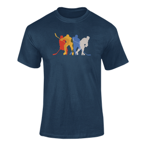 Hockey Player Silhouette T-ShirtLadies, Mens, Unisex, Wolves Ice Hockey
