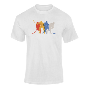 Hockey Player Silhouette T-ShirtLadies, Mens, Unisex, Wolves Ice Hockey