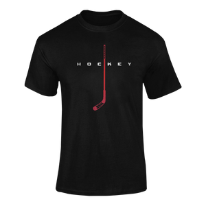 Hockey Stick T-Shirt 2Ladies, Mens, Unisex, Wolves Ice Hockey
