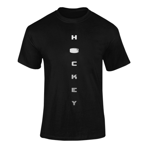 Hockey Vertical T-ShirtLadies, Mens, Unisex, Wolves Ice Hockey