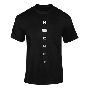 Hockey Vertical T-ShirtLadies, Mens, Unisex, Wolves Ice Hockey