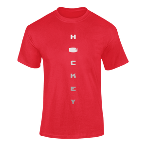 Hockey Vertical T-ShirtLadies, Mens, Unisex, Wolves Ice Hockey