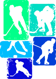 Hockey Player Blocks T-ShirtLadies, Mens, Unisex, Wolves Ice Hockey