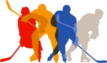 Load image into Gallery viewer, Hockey Player Silhouette T-ShirtLadies, Mens, Unisex, Wolves Ice Hockey
