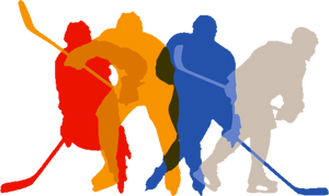 Hockey Player Silhouette T-ShirtLadies, Mens, Unisex, Wolves Ice Hockey