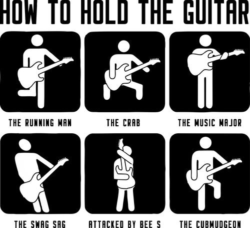 How To Hold A Guitar T-Shirtfish, guitar, Mens, music, musician, rock music, Unisex