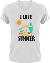 Load image into Gallery viewer, I love Summer T-Shirtbeach, Ladies, Mens, sea, summer, Unisex, vacation
