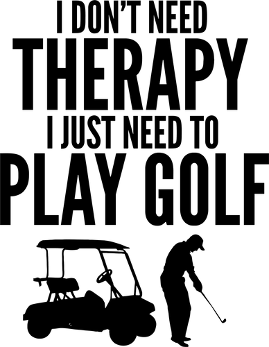I don't need therapy I just need to play golf T-Shirtdad, Dad Jokes, golf, golfer, Ladies, Mens, therapy, Unisex