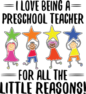 I love being a preschool teacher for all the little reasons T-ShirtLadies, Mens, preschool, teacher, Unisex