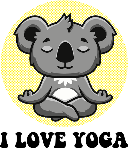 I love yoga - koala meditating T-Shirtanimals, koala, Ladies, meditation, Mens, Unisex, yoga