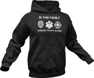 In this family no one fights alone Hoodie