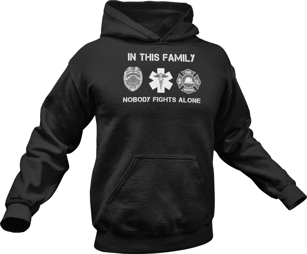 In this family no one fights alone Hoodie