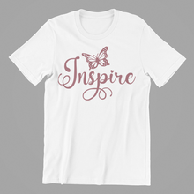 Load image into Gallery viewer, Inspire Butterfly T-shirtButterfly, christian, Ladies, Mens, motivation, Unisex
