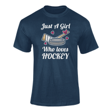 Load image into Gallery viewer, Just A Girl Who Loves Hockey T-ShirtLadies, Mens, Unisex, Wolves Ice Hockey
